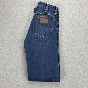 Vintage Wrangler High Rise Mom Jeans Womens 5 Blue Made in USA Western Cowboy